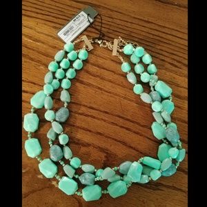 3 strand, turquoise necklace, chunky beads